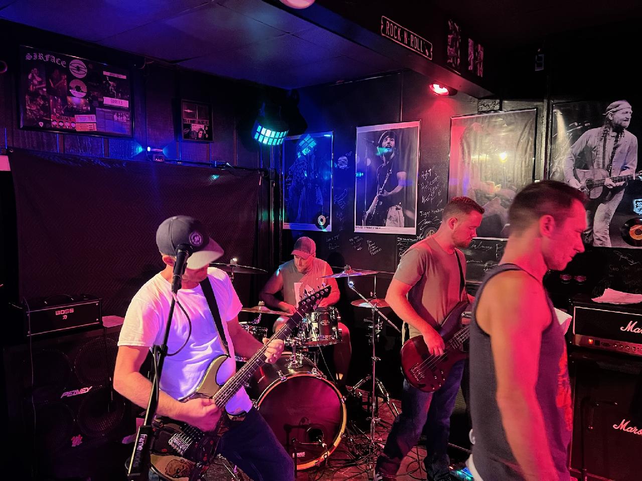 Piece of Me mid-song on the Bar 13 stage